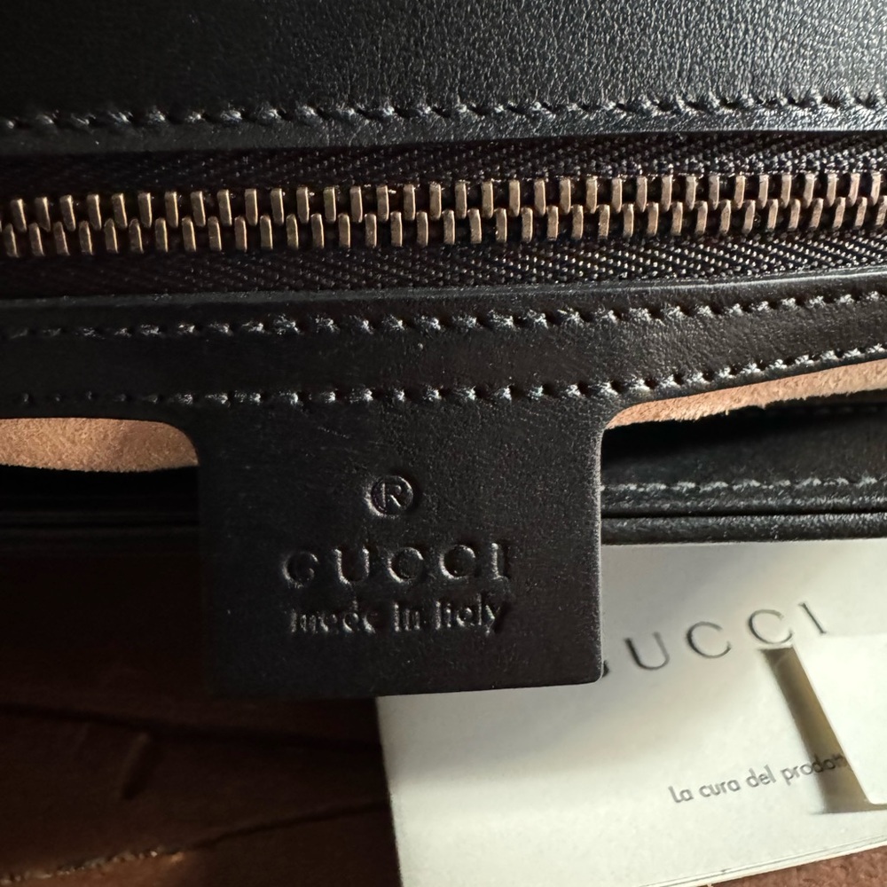 Gucci Black and Gold Shoulder Bag with Butterfly and Bug Accents like new! - Picture 5 of 7